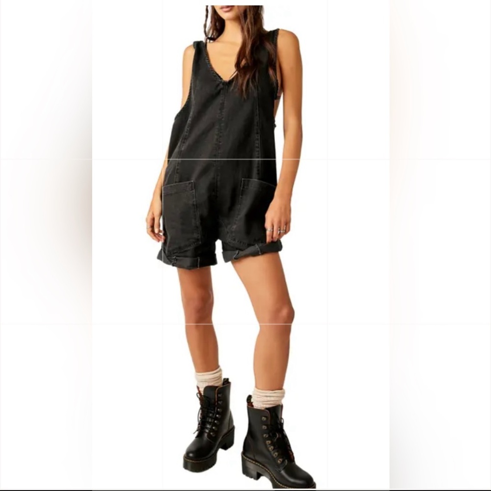 We The Free by FP High Roller Short Denim Overalls